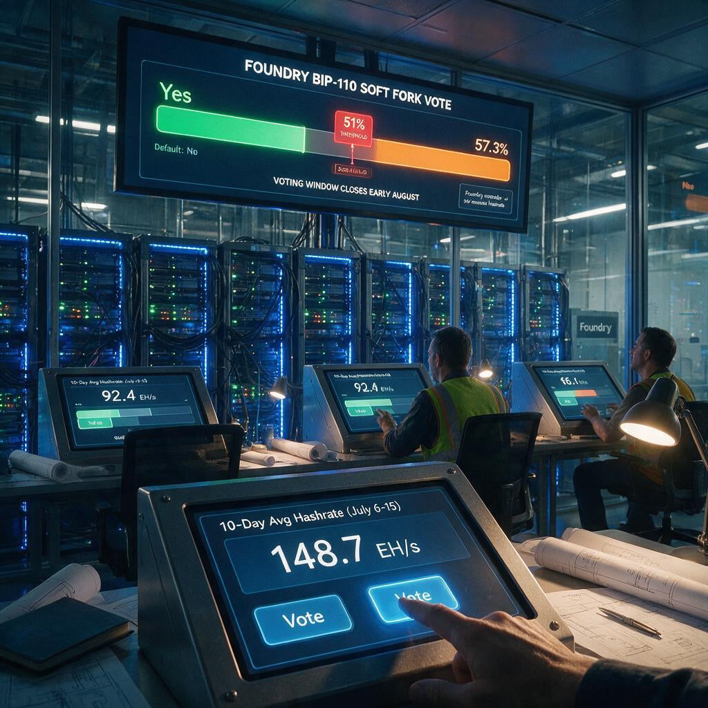 Foundry lässt Miner über BIP-110 abstimmen – Hashrate-Vote für Bitcoin-Soft Fork
