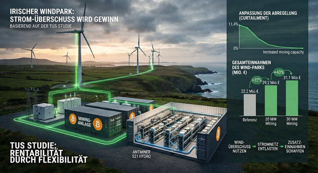 Bitcoin-Mining kann Windparks rentabler machen.