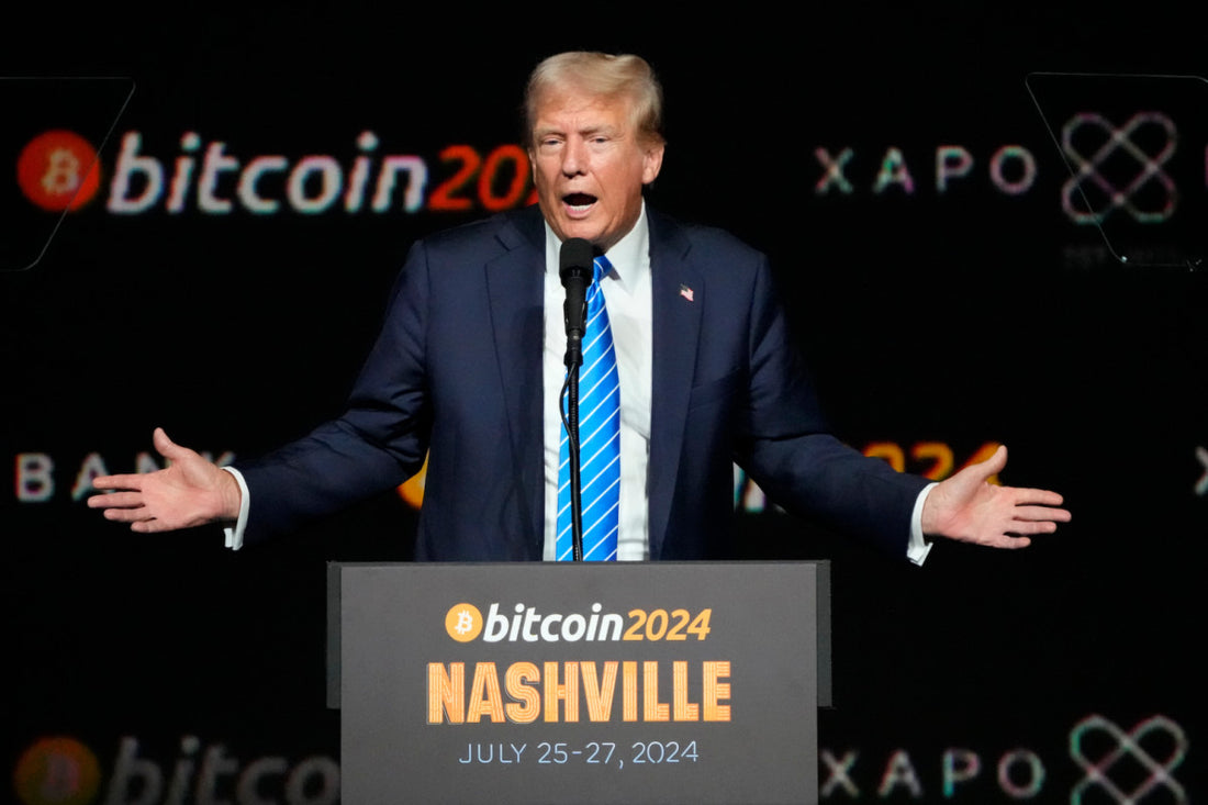 Donald Trump verspricht strategische Bitcoin-Reserve auf Bitcoin-Konferenz in Nashville.