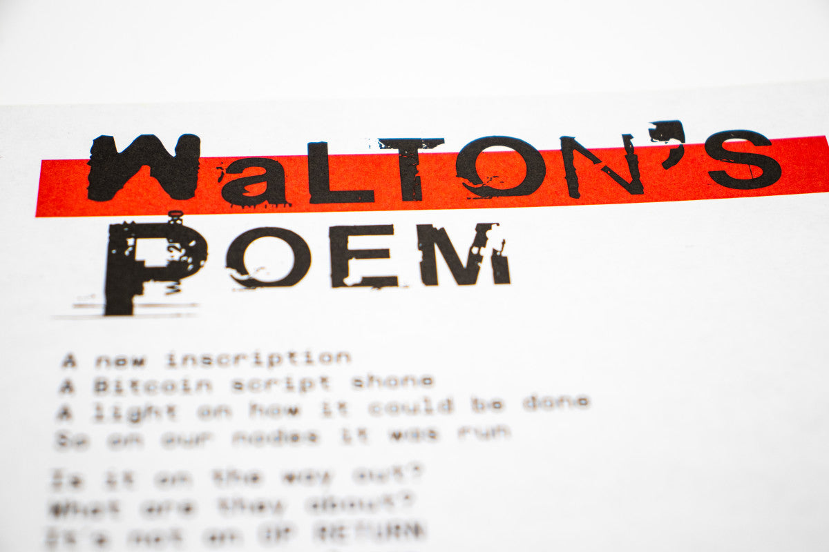 Waltons Gedicht wurde veröffentlicht.