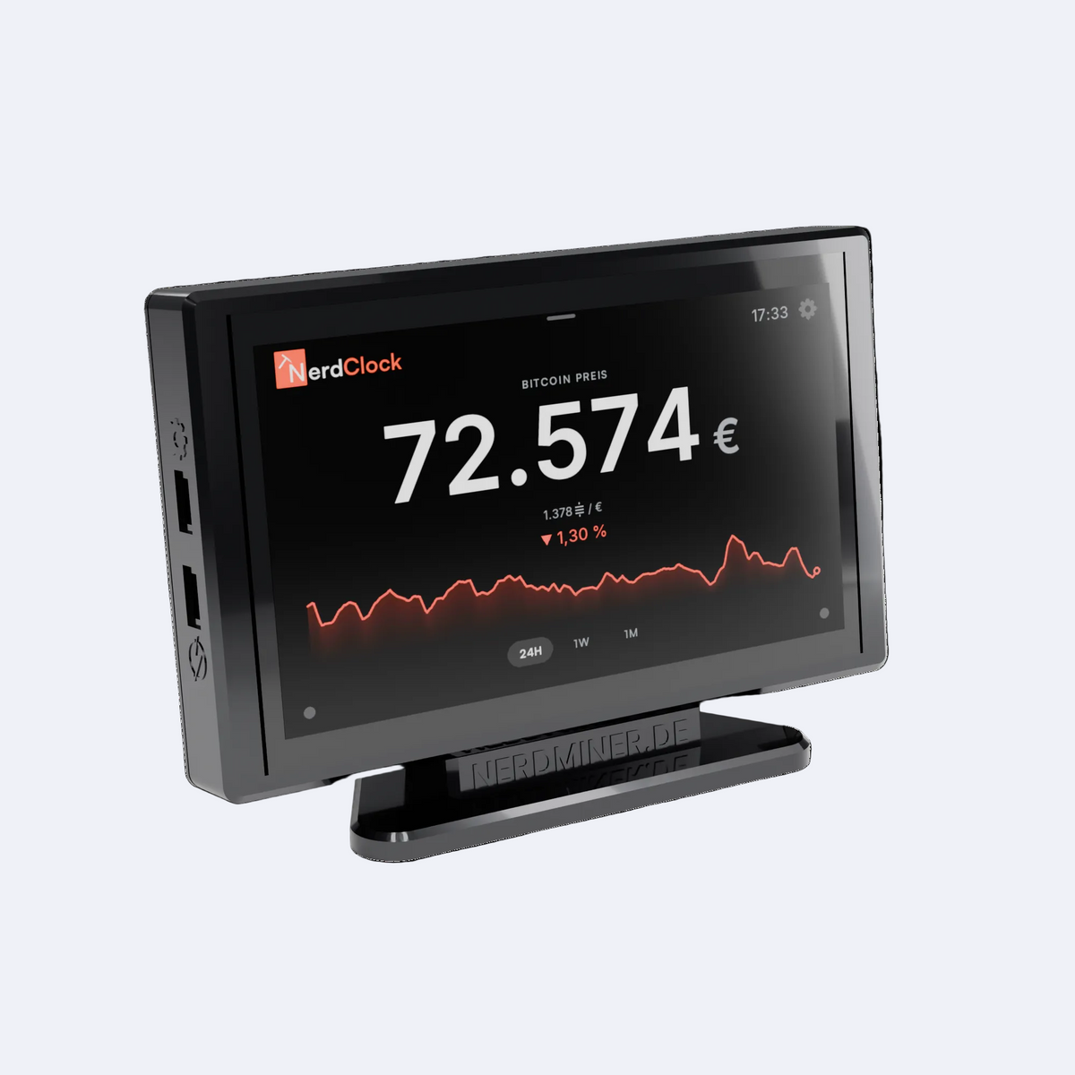 NerdClock Premium Metal Edition in Schwarz